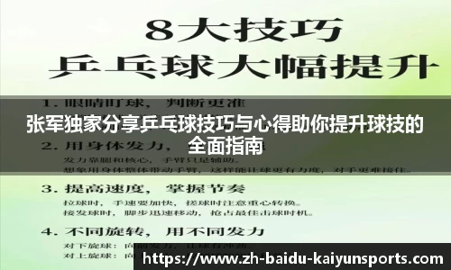 张军独家分享乒乓球技巧与心得助你提升球技的全面指南